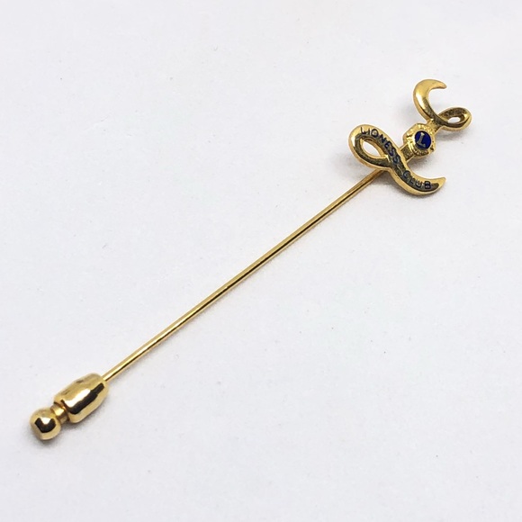 Vintage Jewelry - Vintage Gold Lioness Club Stickpin